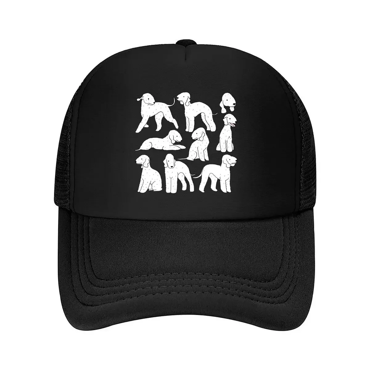 2026 Set of Poodle Dog Line - art Drawings Mesh Baseball Cap