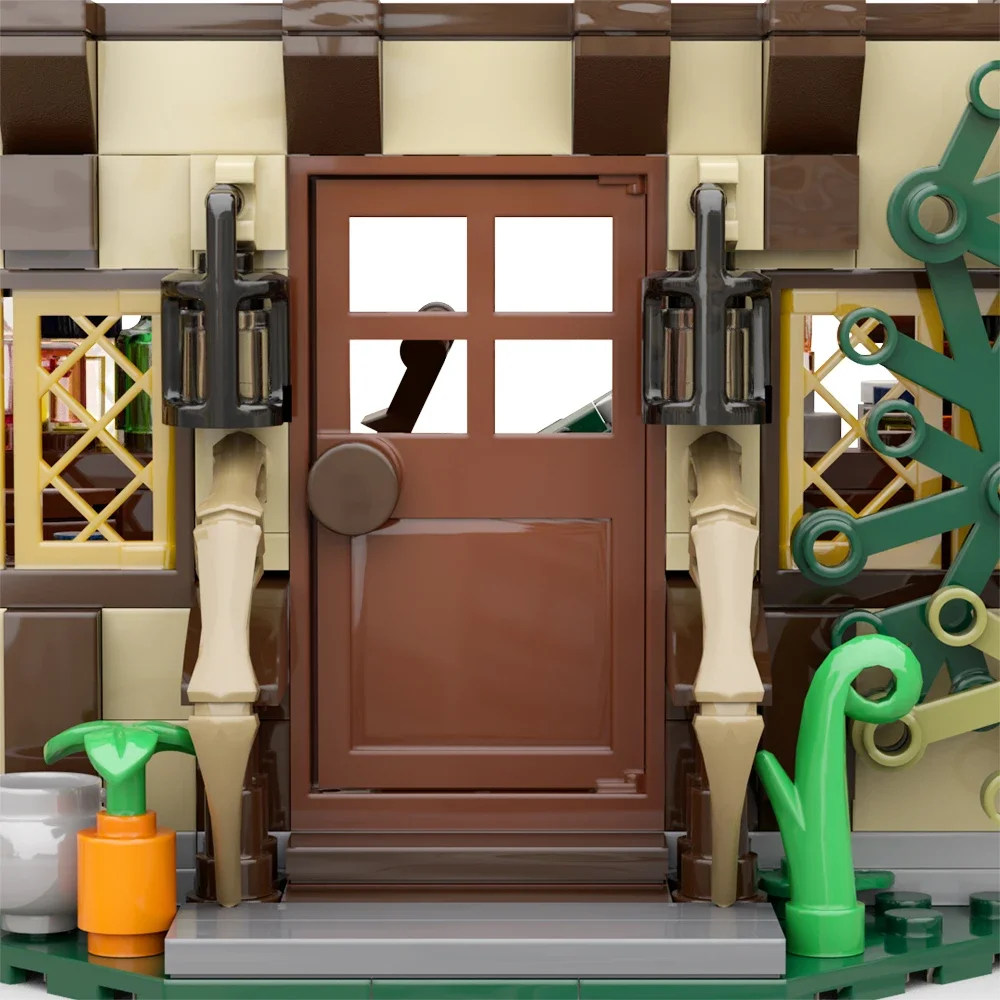 MOC Fee Film Architektur Straße Haus Bausteine Salemeds WitchesedS Modell Magie Ländlichen Hause Ziegel Kinder Spielzeug Geschenk