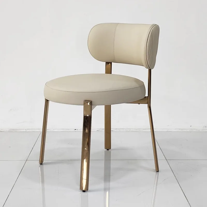Simple dining table and chairs light luxury designer backrest chair creative leisure chair makeup stool coffee chair