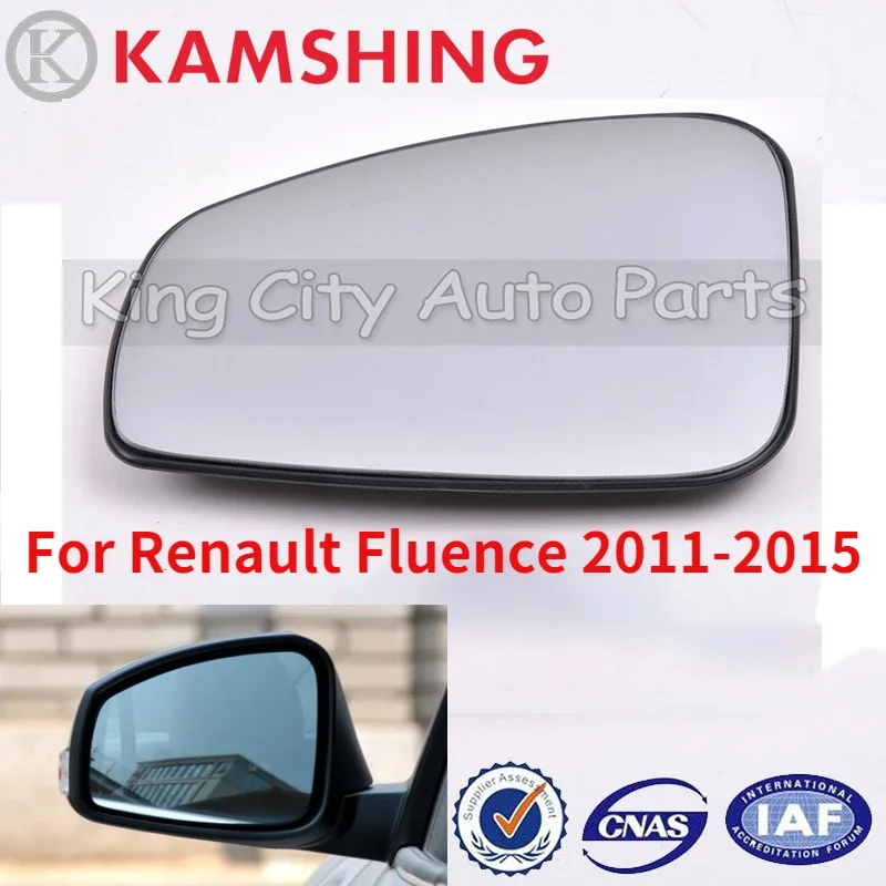 CAPQX-espejo retrovisor exterior para Renault Fluence, lente de cristal para puerta lateral, con luz de uso, 2011, 2012, 2013, 2014