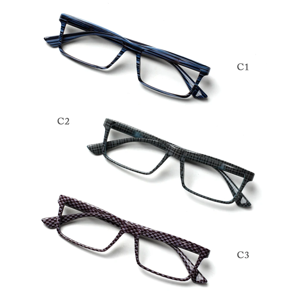 CLASAGA نظارات للقراءة مرنة الربيع المفصلي المطبوعة زهرة مستطيل الإطار الرجال النساء HD وصفة طبية قارئ النظارات 0 ~ + 6.0 #4