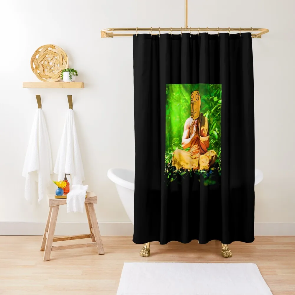 trololo bdsm means buddhism Shower Curtain Shower Sets For Bathroom Bathroom Decor Waterproof Fabric Bathroom Curtain