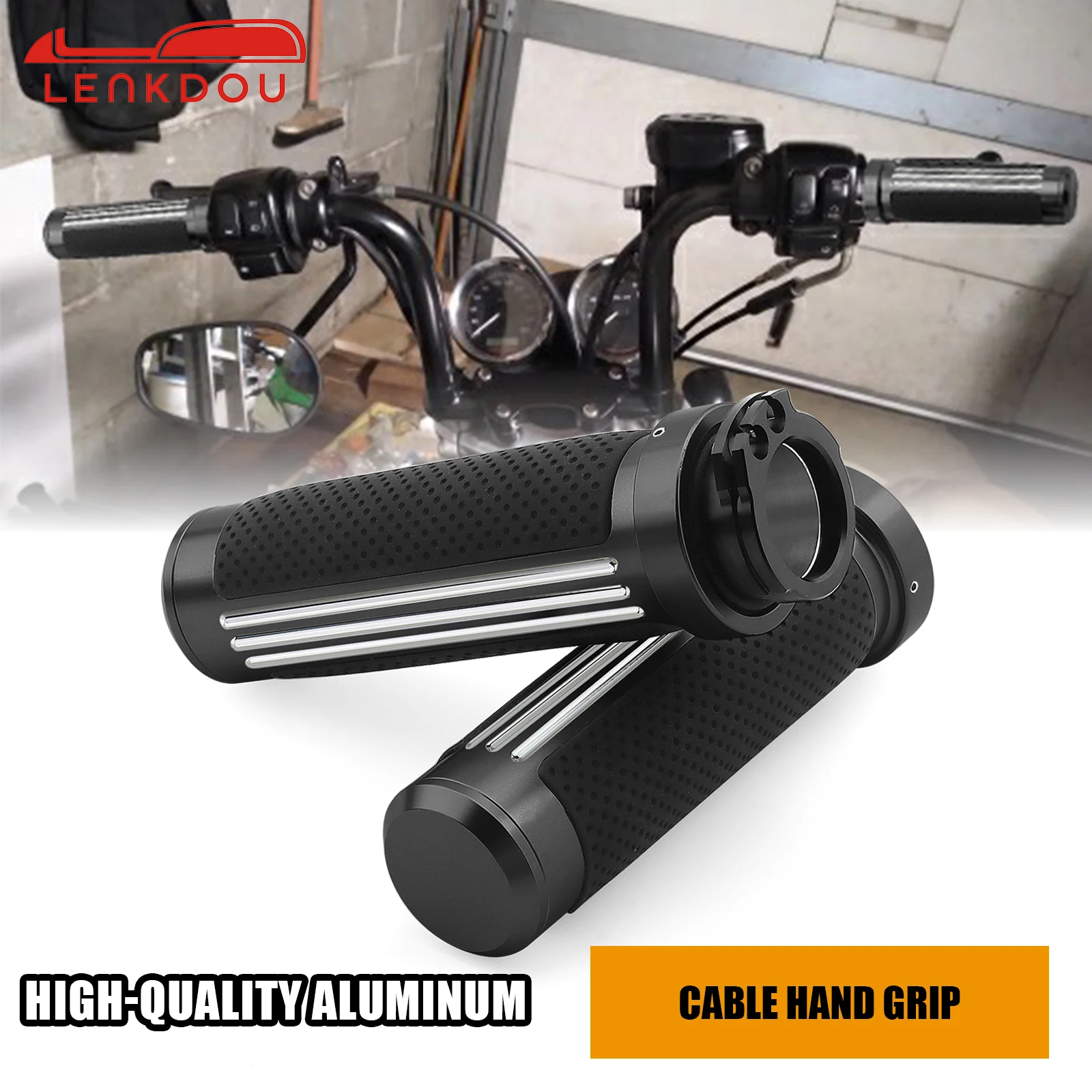 Motorcycle Throttle Cable Handlebar Grip Fit For Harley Dyna FXD/B/L/F Softail FLS/S/T Touring FLHRS/I XR XL VRSC