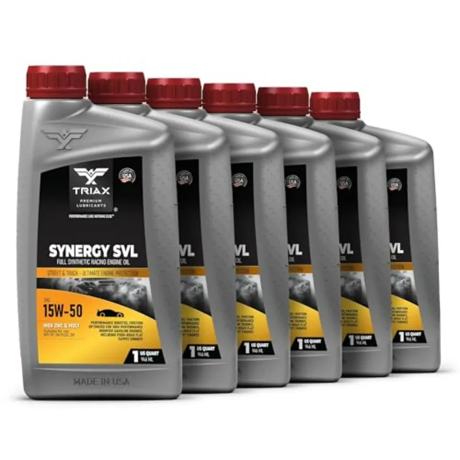 

Моторное масло Synergy SVL 15W-50 Racing Grade, полностью синтетическое, для уличного и трекового использования, 6 кварт, высокопроизводительная формула