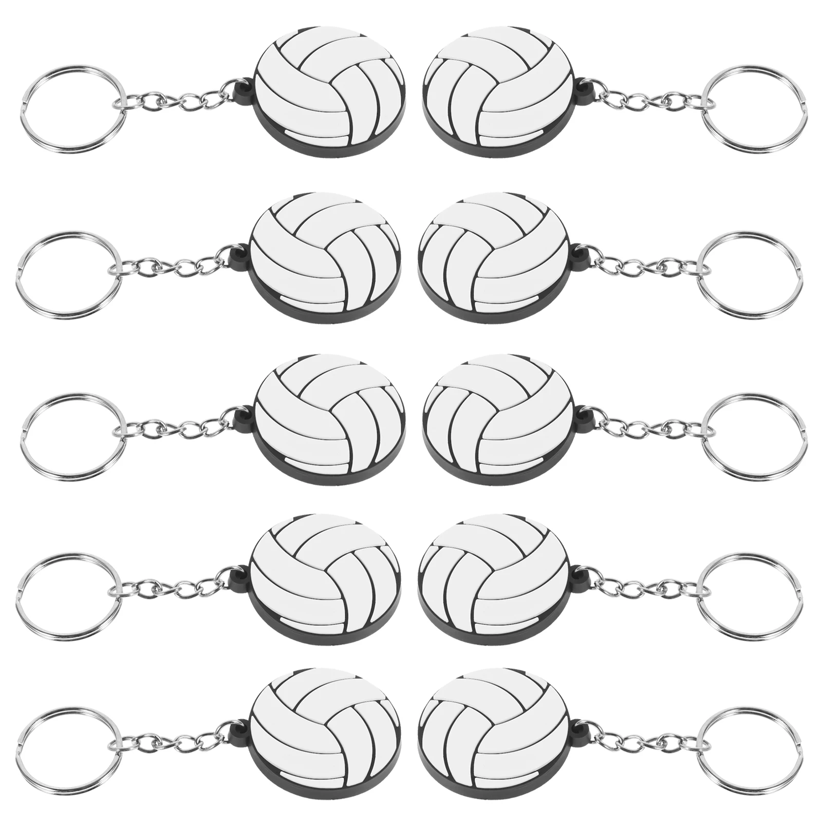 

10pcs Sports Ball Keychain Mini Keyring PVC Hanging Keychains Balls Souvenir Theme Party Favors Gifts For Boys Bag Keyrings