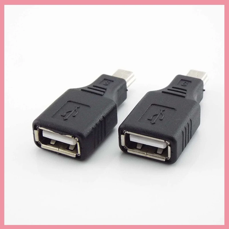 Universal USB 2.0 A To Mini B 5-Pin Female Male Adapter Mini Type-A B Jack Splitter for Smart Phone OTG Converter B6