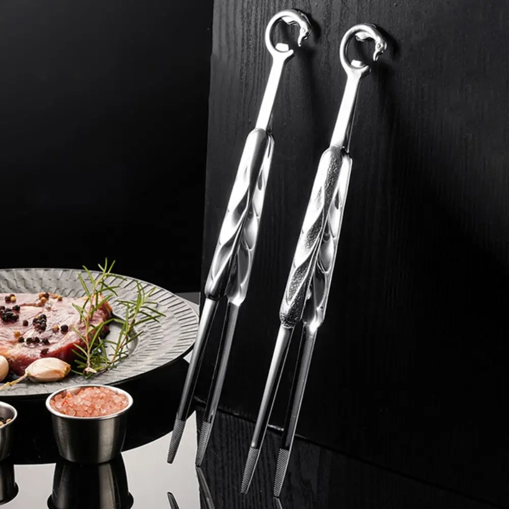 

Инструменты для барбекю, кухонные щипцы в форме крана, нержавеющая сталь 304, противоскользящая открывалка для бутылок с наконечником, удлиненный зажим для барбекю, столовая