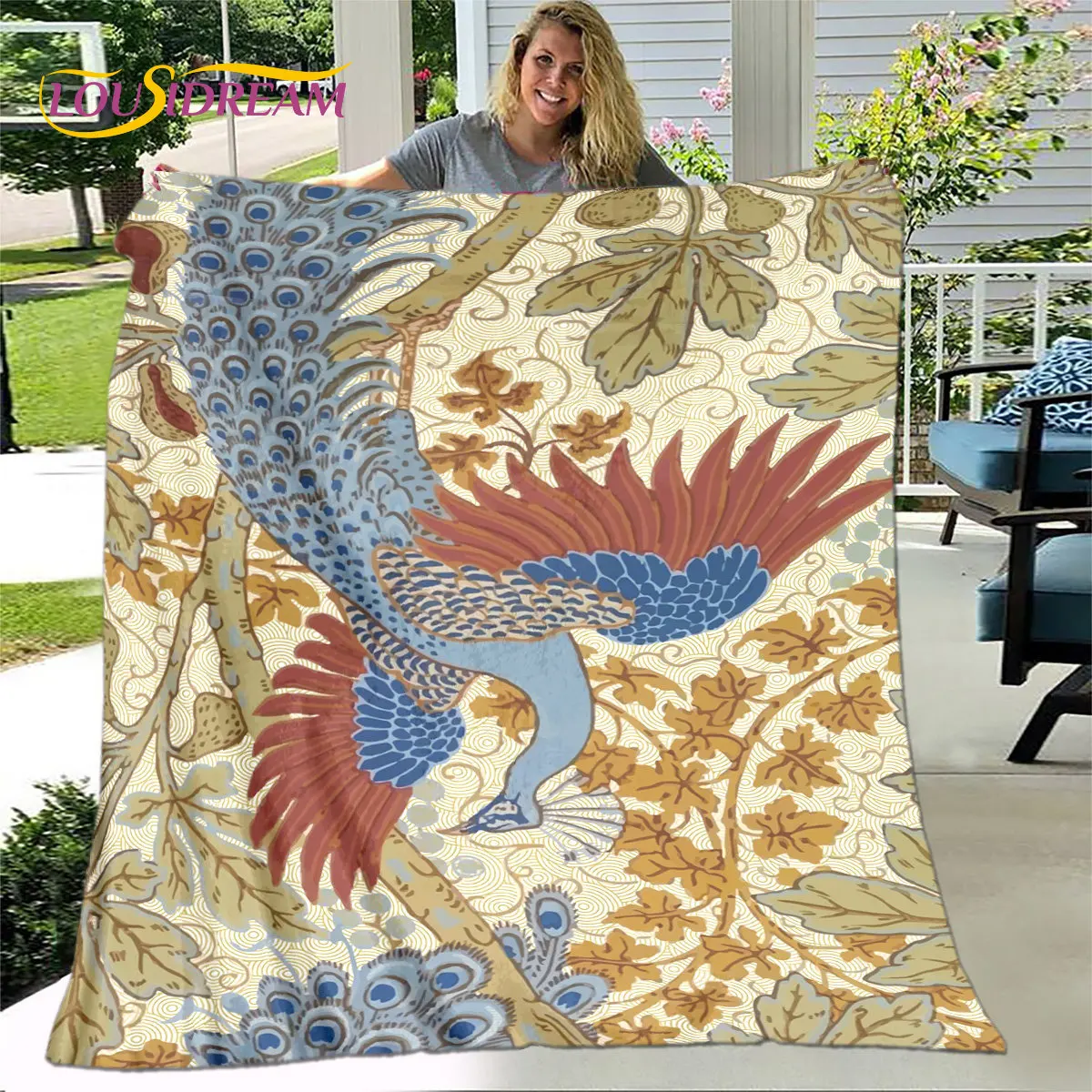 ثلاثية الأبعاد بطانية النمط الصيني الكلاسيكي ، الفانيلا بطانية رمي بطانية ، بطانية دافئة للمنزل غرفة المعيشة غرفة نوم سرير أريكة نزهة طفل