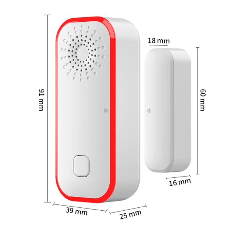 【NEWLY】Home Security Device Wifi Door Window 100Db Alarm With Magnetic Sensor Tuya APP Remote Alert System Door Open/Closed Dete