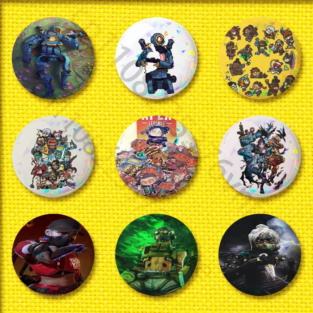 

A-Apex Legends Game Badge For 75mm 25mm 44mm 32mm 58mm Round Pin Brooch Insignia Shell Adornment