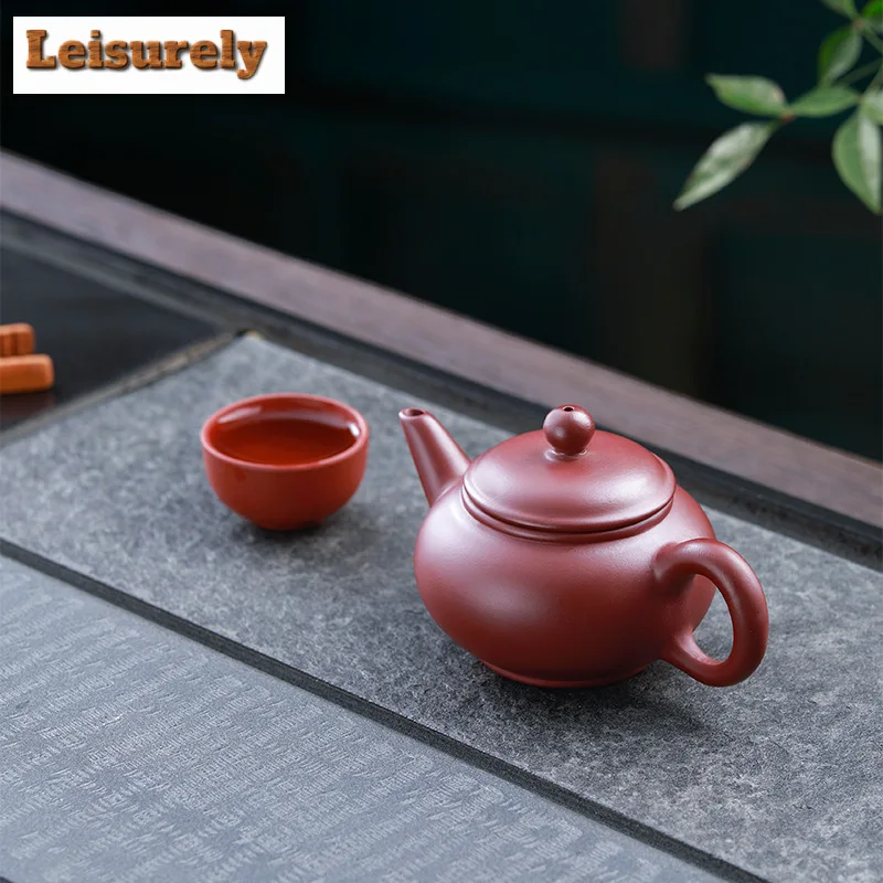 130ML Small Capacity Chaozhou Purple Clay Teapot Senior Craftsman Handmade Raw Or Kettle Tea Brewing Pot Zisha Tea (just Teapot)