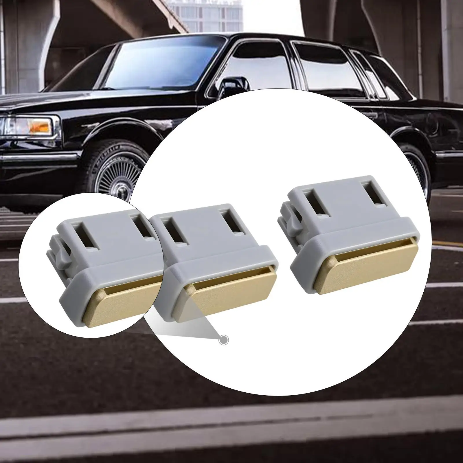 2 piezas de botones de bloqueo para el reposabrazos de la puerta delantera, repuesto para Lincoln Town Car 03-11