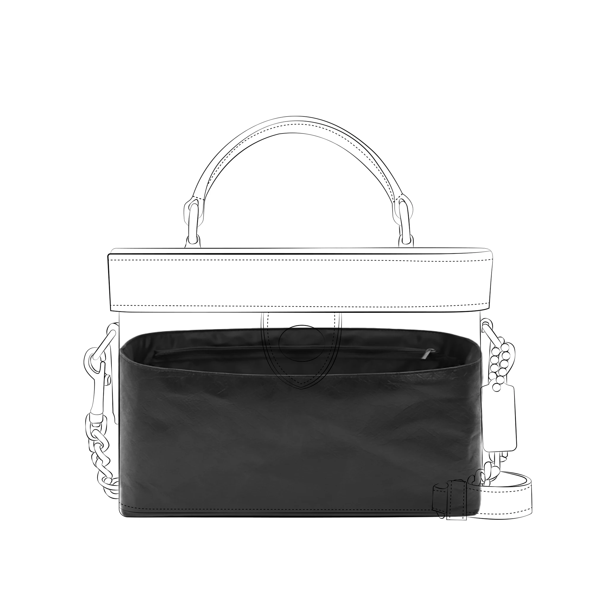 DGAZ Lightweight Purse Organizer Insert for Coach Kay20 Bags,silk and DupontPaper handbag inner for Luxury Bag