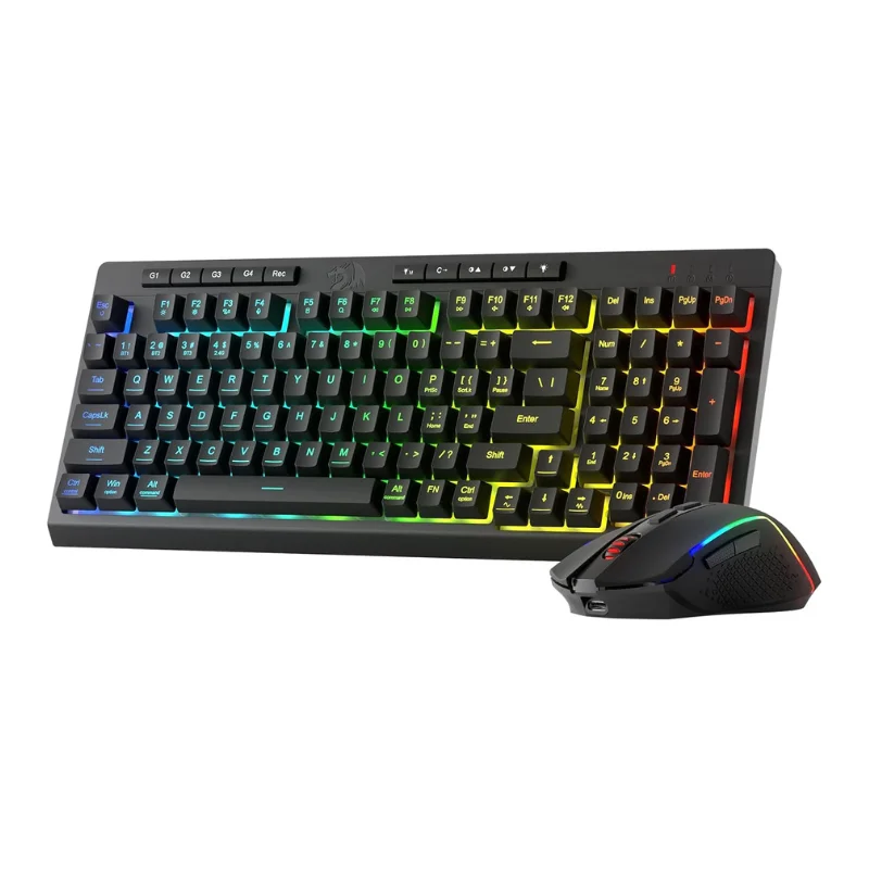 

Redragon S142 Wireless Gaming Keyboard & Mouse Combo, 98 Keys K515 PRO Wireless RGB Membrane Keyboard