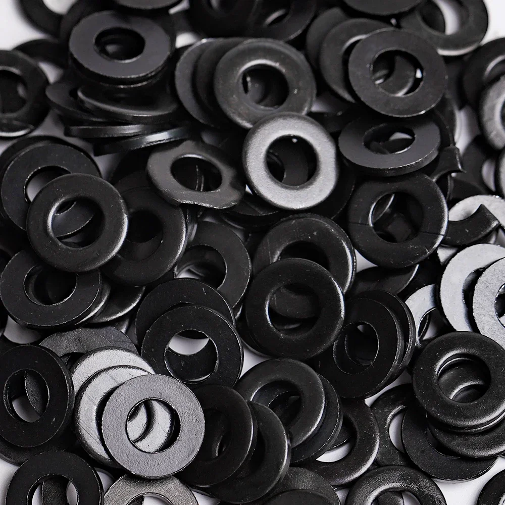 Pieces 260-900 Black Carbon Steel and 304 Stainless Steel Flat Washers Assortment Kit M2 M2.5 M3 M4 M5 M6 M8 M10 M12 for Screws