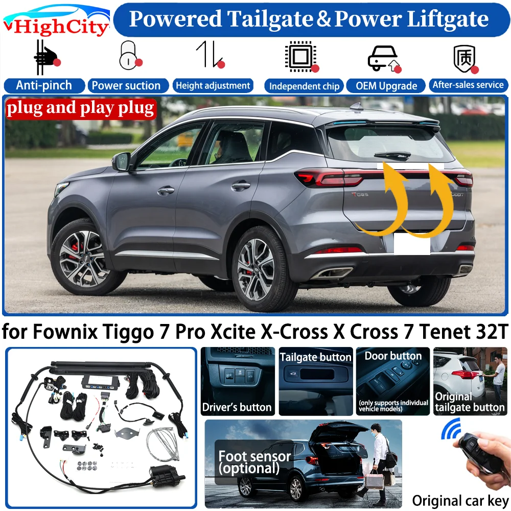 for Fownix Tiggo 7 Pro Xcite X-Cross X Cross 7 Tenet 32T Automatic Smart Powered Tailgate Power Liftgate System Trunk Lift Kit