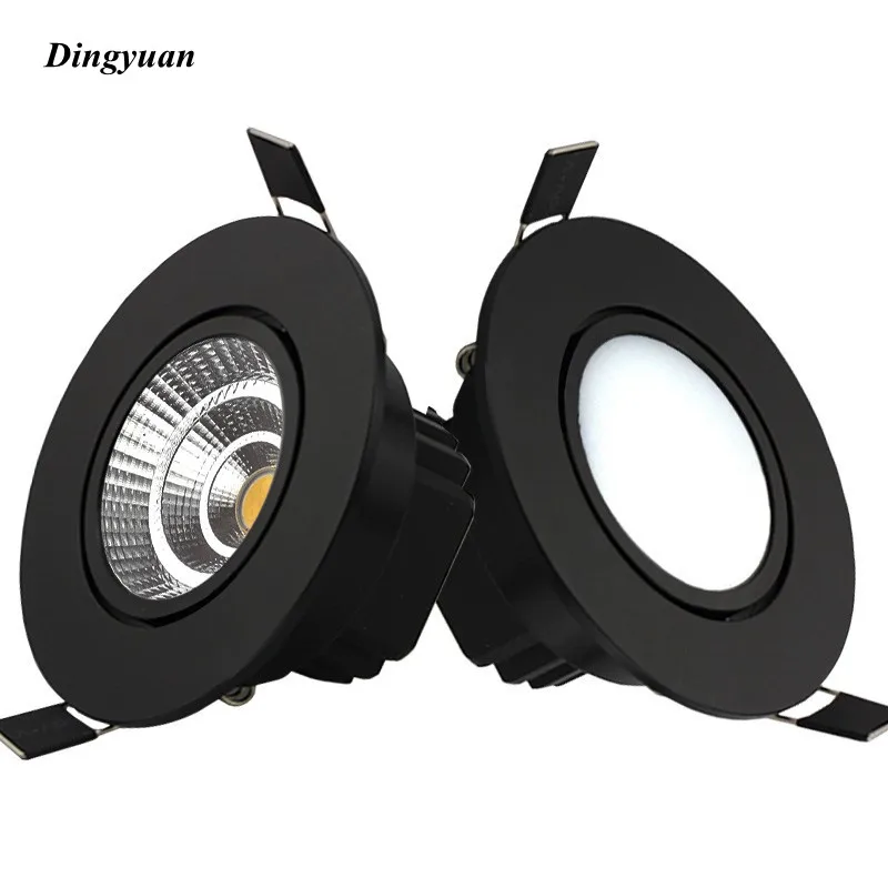 Dimmable LED Downlights 5W7W9W12W15W18W COB Ceiling Spotlight AC85-265V Recessed Downlight Round Panel Light LED Indoor Lighting