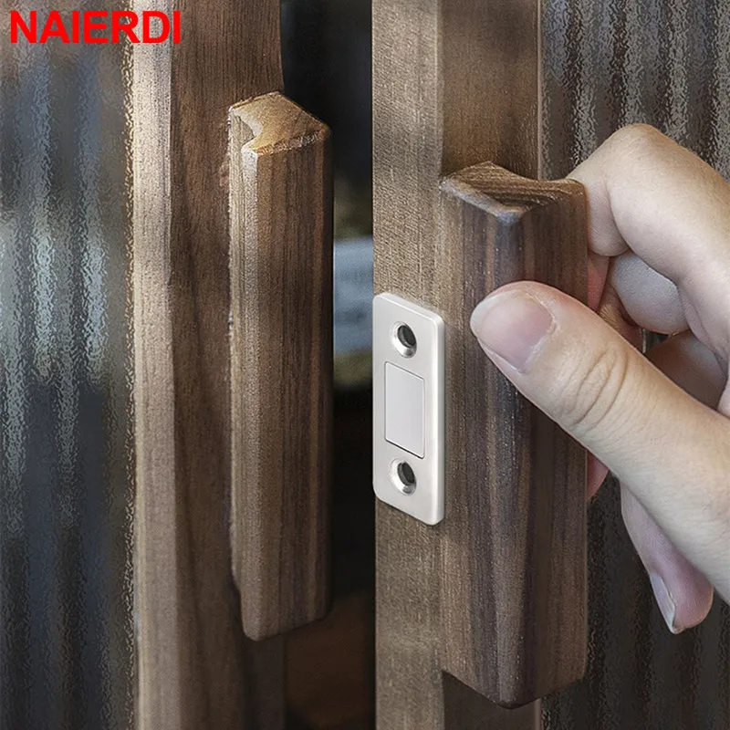NAIERDI 5 шт. Магнитная дверная защелка из нержавеющей стальной шкаф с выдвижными ящиками для кухонный шкаф буфет