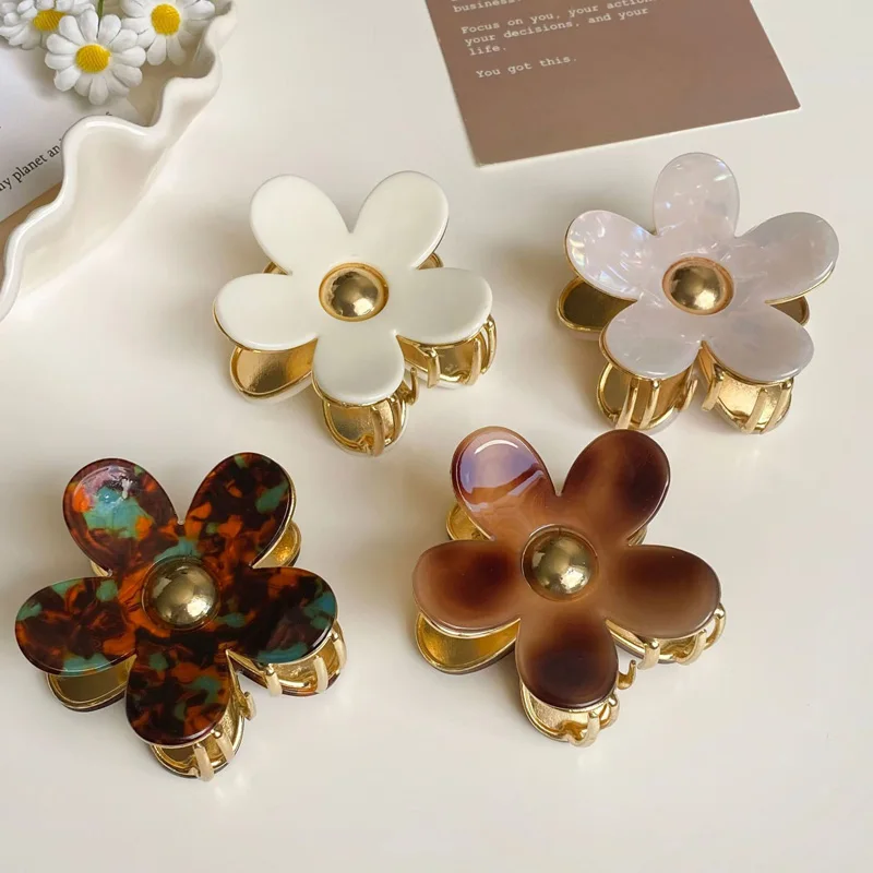 1pc Korean light luxury temperament, alloy high-end feeling, back of the head disheveled hair shark clip hair accessory