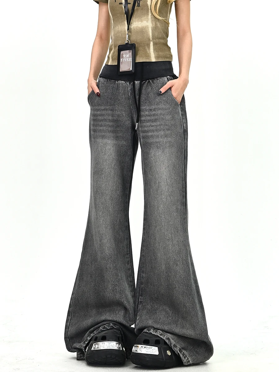 

Waed Bell Bot Jeans Women's Loose Fitting Floor Length Pants High Street Sle Spring 2026 New Arrival Casual Wear