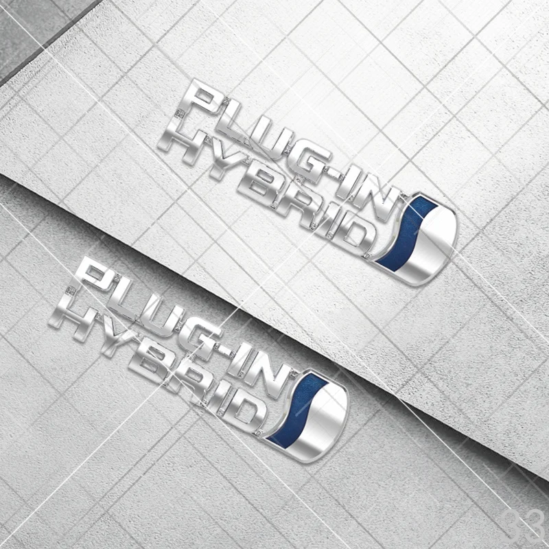 Metal 3D Plug-in Hybrid Logo Car Styling Rear Trunk Letter Emblem Sticker For Toyota RAV4 C-HR Yaris Corolla Camry Prius Levin A