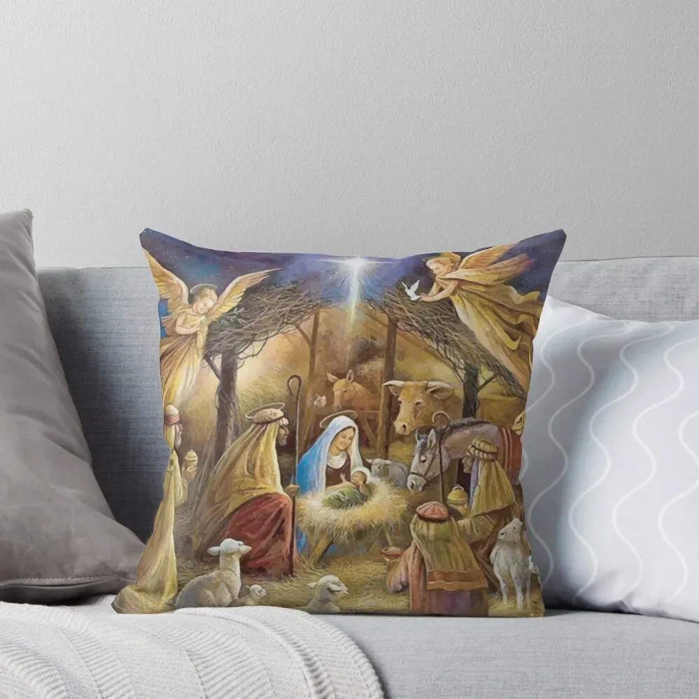 Christian Christmas Nativity Throw Pillow Cushions ornamental pillows for living room