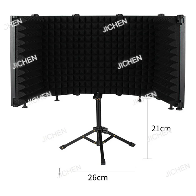JC ميكروفون غطاء عازل للصوت ثلاثة أبواب خمسة أبواب الحد من الضوضاء غطاء امتصاص الصوت تسجيل ميكروفون الاستوديو