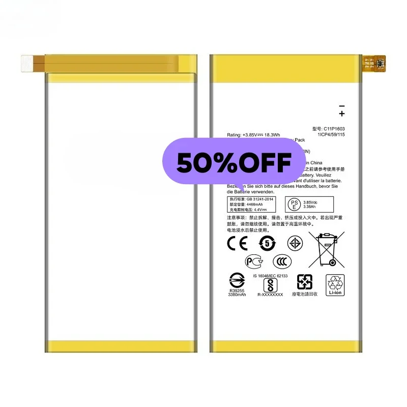 C11P1603 for ASUS Zenfone 3/ZS550KL Long Tablet Battery High Quality High Capacity Battery Replacement Bateria Grade A Cell