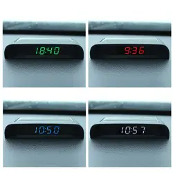 Solar Clock Luminous Car Digital Clock Temperature Display Auto Dashboard Clock Solar Powered Backlight Electronic Clock Watch