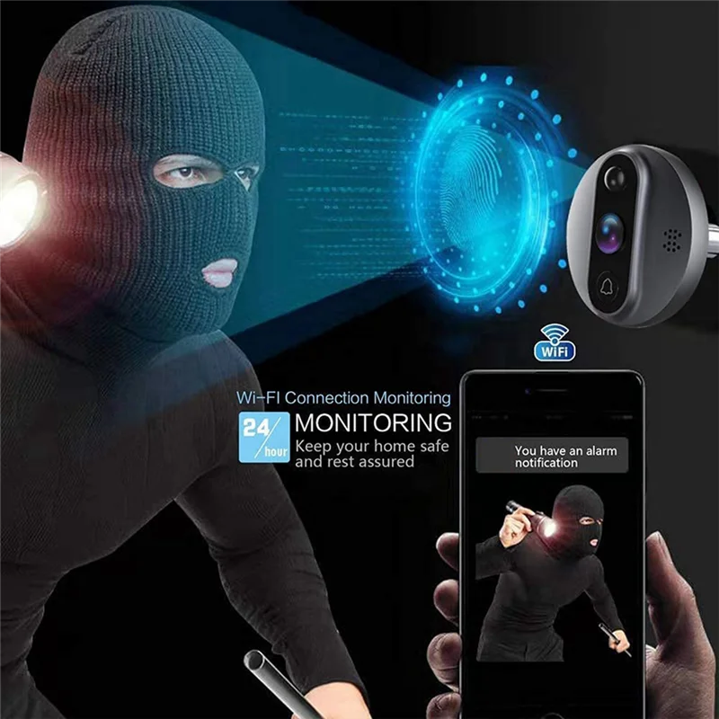 L72A-Tuya Smart Wireless Wifi Video Doorbell 3 Million Two-Way Intercom HD Monitoring TYPE-C Interface