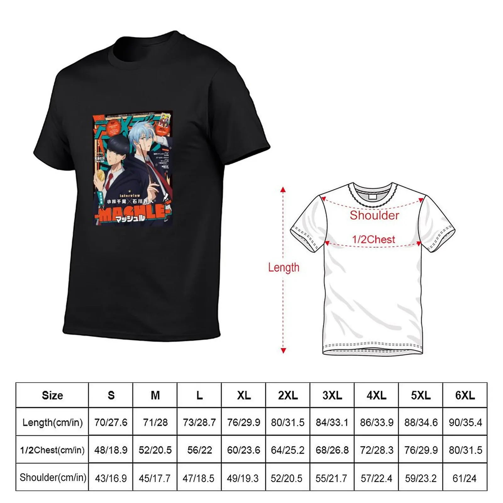 Mash Mashle Manga Series magic and muscles T-Shirt vintage graphic tee summer tops men t shirts high quality