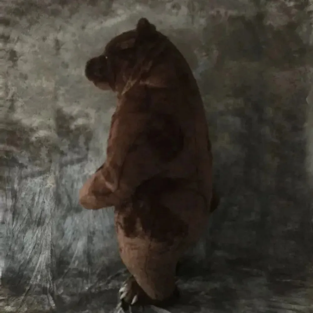 Inflatable Brown Bear Mascot Costume Adults Cartoon Character Outfits Halloween Christmas Party No Battery No Charger