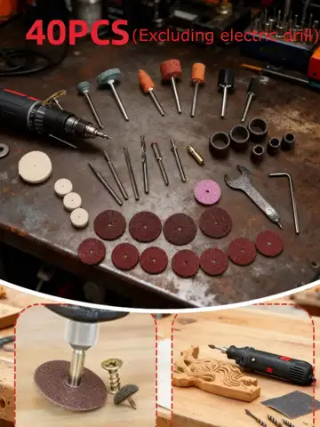 40pcs Mini Electric Drill Multi Rotary Tool Accessories Grinding Polishing Kits Grinder Head For Sanding Grinding Polishing