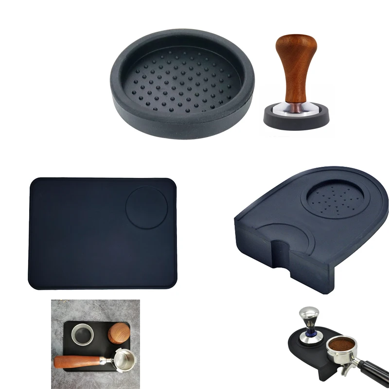 3 Types Silicone Coffee Anti-skid Mat Espresso Tamper Holder Pad Coffee Tampers  Coffee Grind Corner Mat