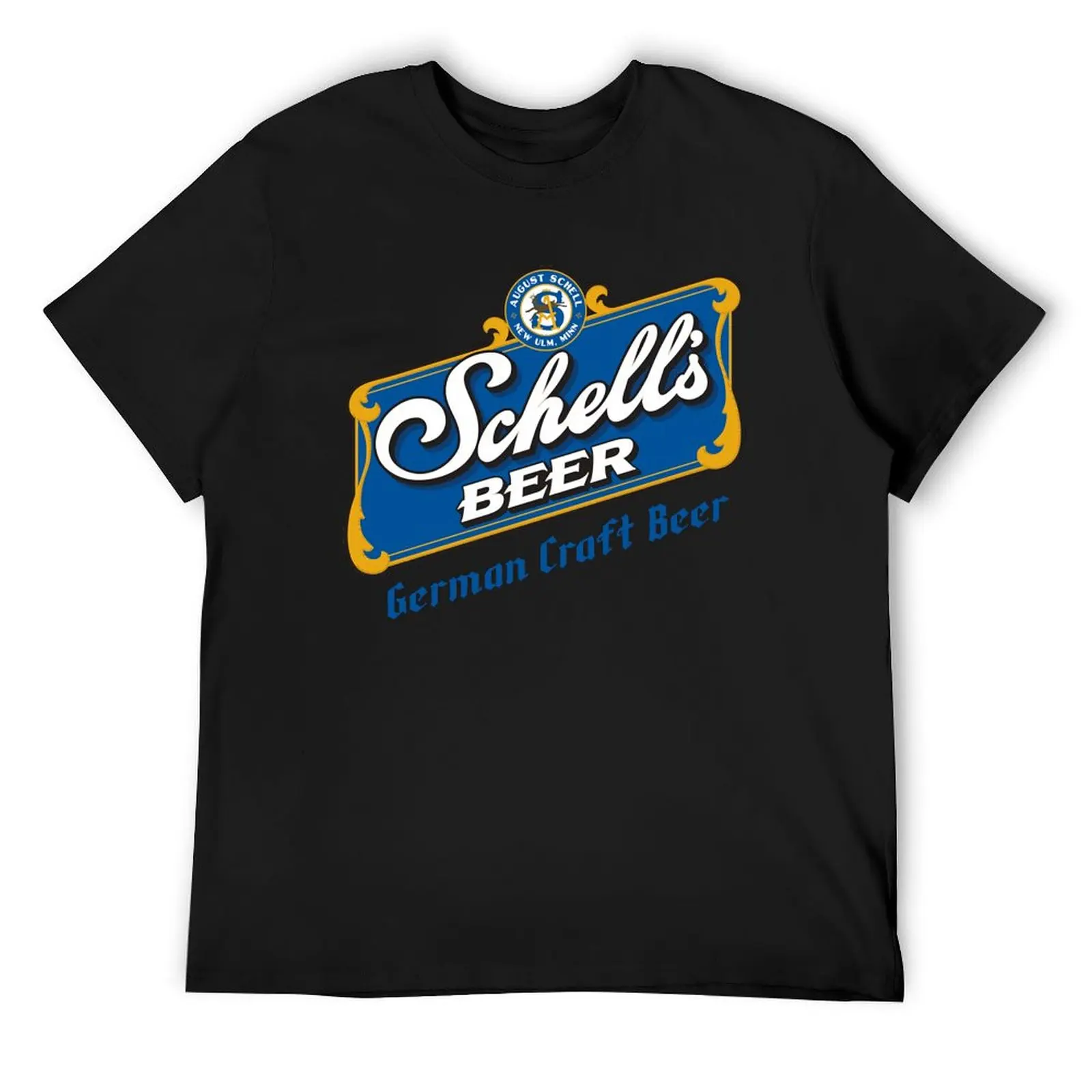 

August Schell Brewing Company Grain Belt Beer Stout Lager brewery logo T-Shirt graphic shirts plain black t shirts men