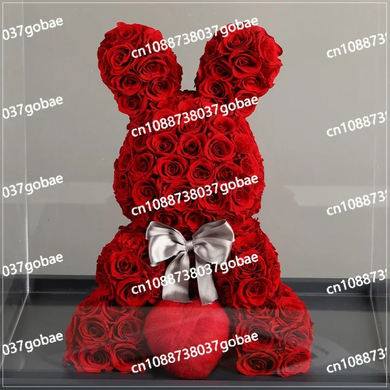 Rose Acrylic Box Rabbit Qixi Festival Valentine's Day Teachers' Day Christmas Birthday Proposal Gift