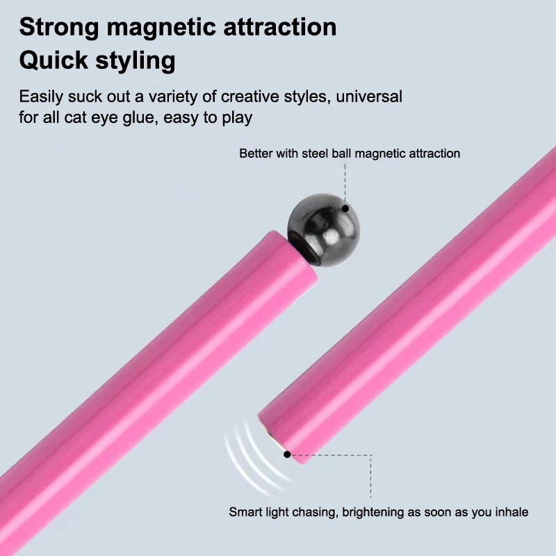 Nail Art Stick magnetico Cat Eye Magnete Forte accessorio per manicure con sfera cilindrica per nail art a doppia testa per smalto gel UV