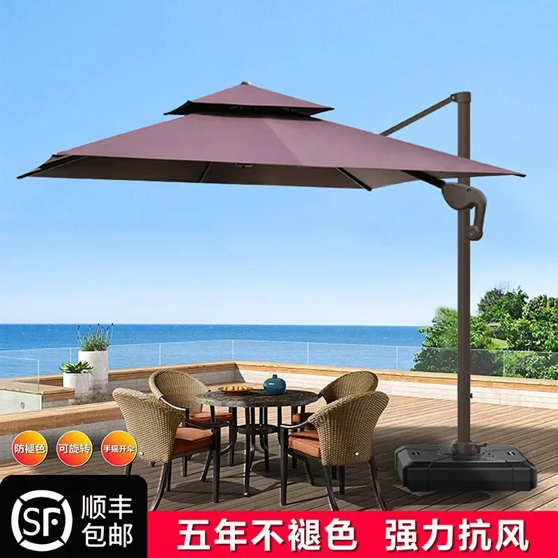 Simple outdoor Garden Outdoor large sun stall Open-air parasol Round security Roman umbrella