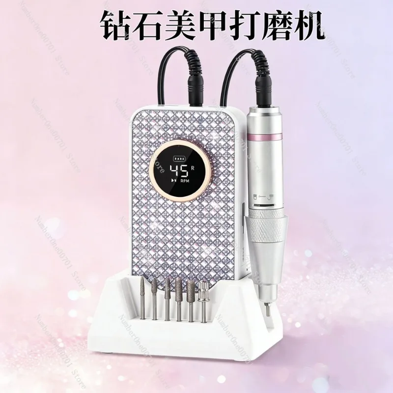 Electric Nail Drill Machine Portable Rechargeable Efile for Acrylic Gel Polish Removal Manicure Polisher Professional
