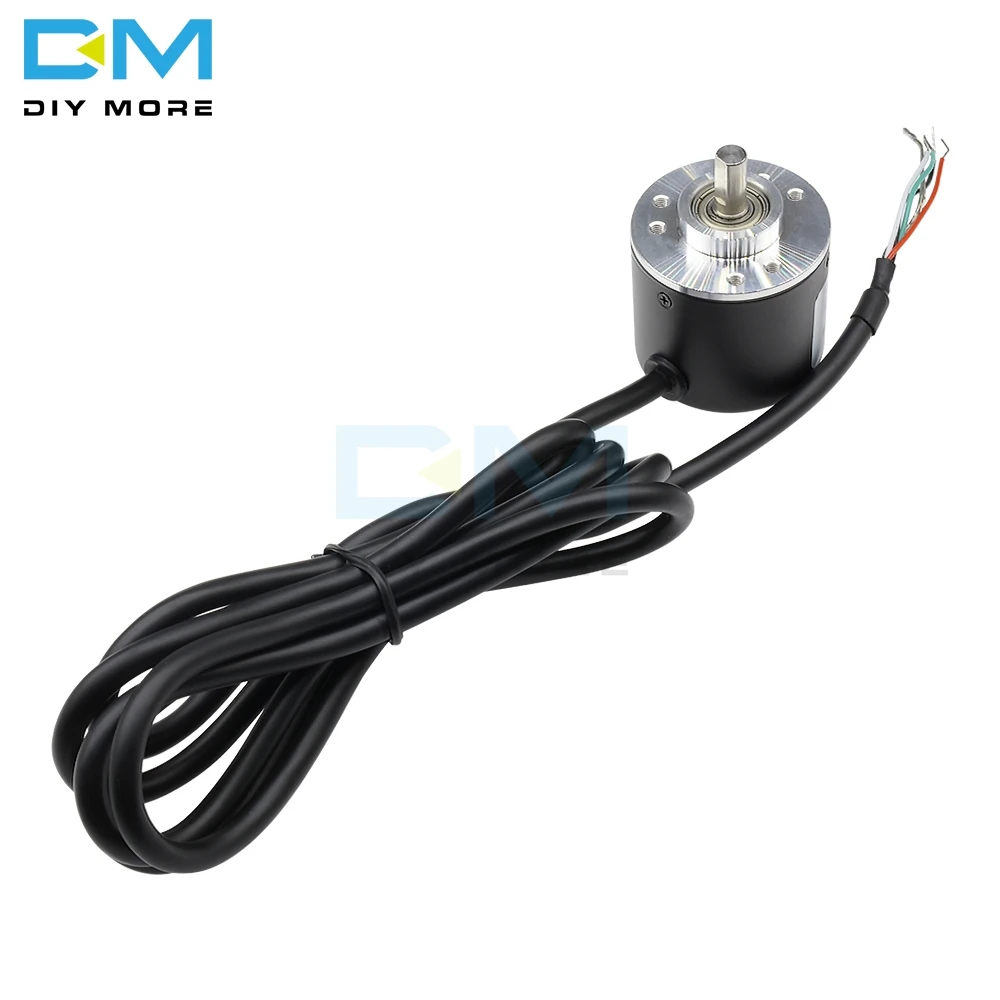 360 600 P/R Encoder DC 5V-24V Encoder 360p 600p Incremental Rotary AB 2 Phases 6mm Shaft Suit for Displacement Measurement