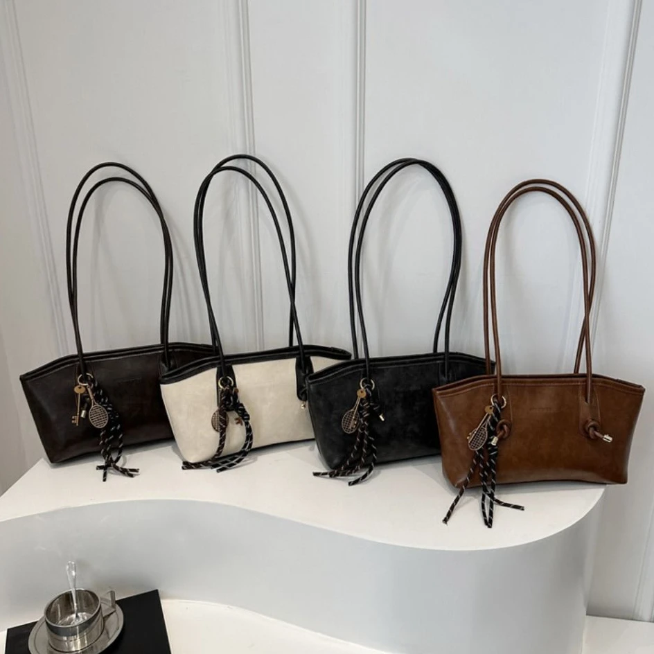 

Fashion PU Leather Tote Bag Y2k Casual Shoulder Bags Luxury Commute Hand Bags Outdoor