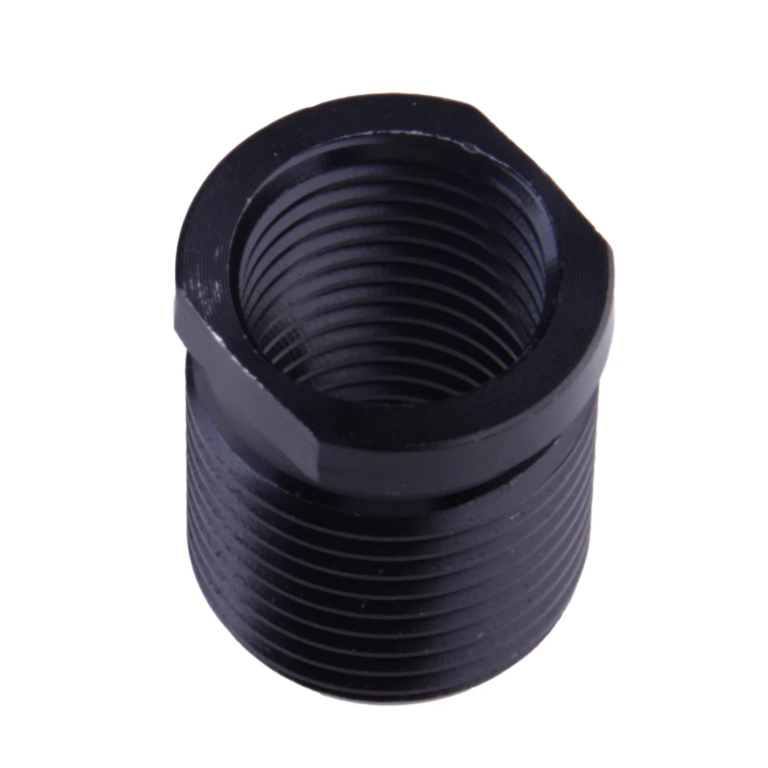 Car Gear Shift Knob Thread Adapter Nut Insert Connector M14x1.5 Black Aluminum Alloy