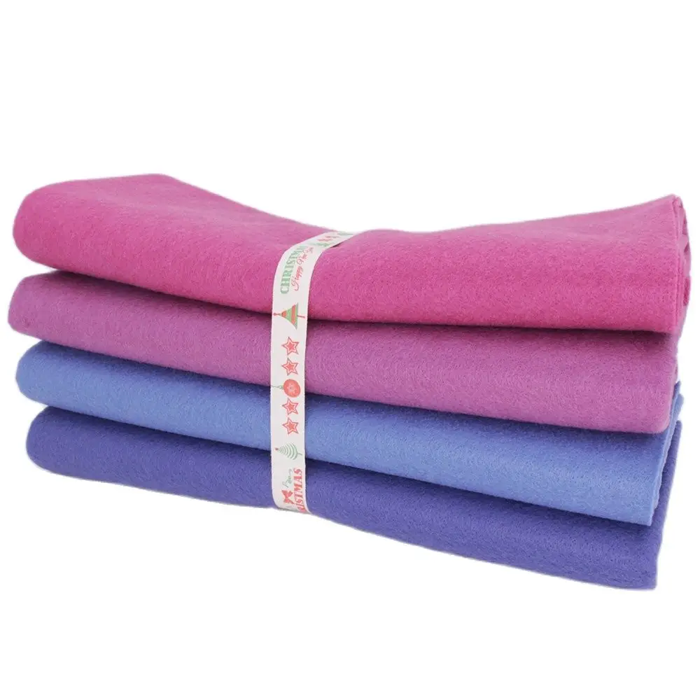 New Color /Smooth/High Density/Soft Felt Fabric For Needlework DIY Sewing Dolls Crafts Non-Woven Cloth 4Pcs/Lot 25cmx28cm