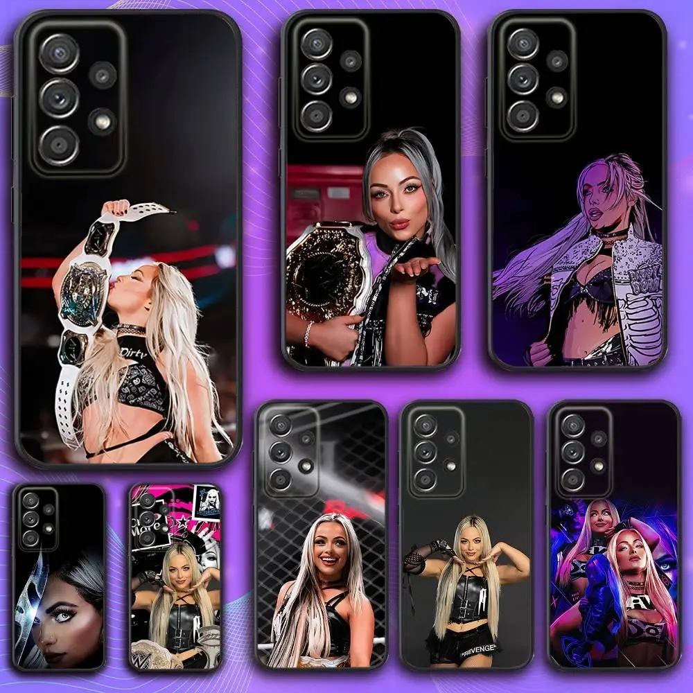

L-Liv Wrestler M-Morgan Phone Case For Samsung S 25,24,23,22,30,21,10,9,Ultra,Plus,Lite,FE,4,5 G Soft Black Case