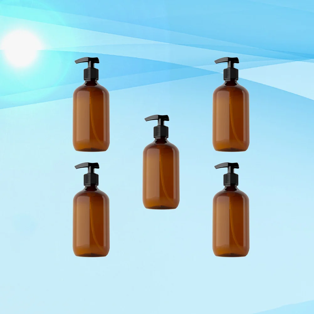 

5 Pcs Moisturizer Pump Bottle Shower Gel Dispenser Body Wash Hair Shampoo Bottled Hand Refillable Containers Travel