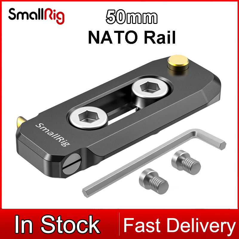 

Низкопрофильный НАТО-рельс SmallRig толщиной 6 мм, 50 мм с зажимом NATO для быстрого реле, крепежный винт BUN2468B