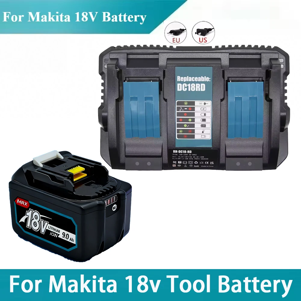 

Genuine Li-ion Battery Charger for Makita 18V 14.4V BL1860,BL1850,BL1840,BL1830,BL1820,BL1415,BL1440,DC18RC Battery Charger