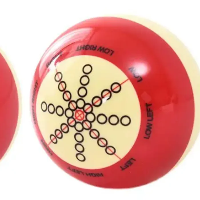 

Red And White Training Billiard Cue Ball 1-1/2 Standard 57.2mm American Advanced Training Ball Artifa Entertainment Equipment