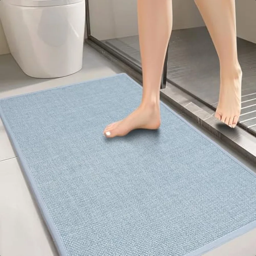 

Коврики для ванной комнаты Коврики для ванной комнаты Нескользящие моющиеся Быстросохнущие водопоглощающие Подходит для под двери Ультратонкая резиновая подложка Низкая