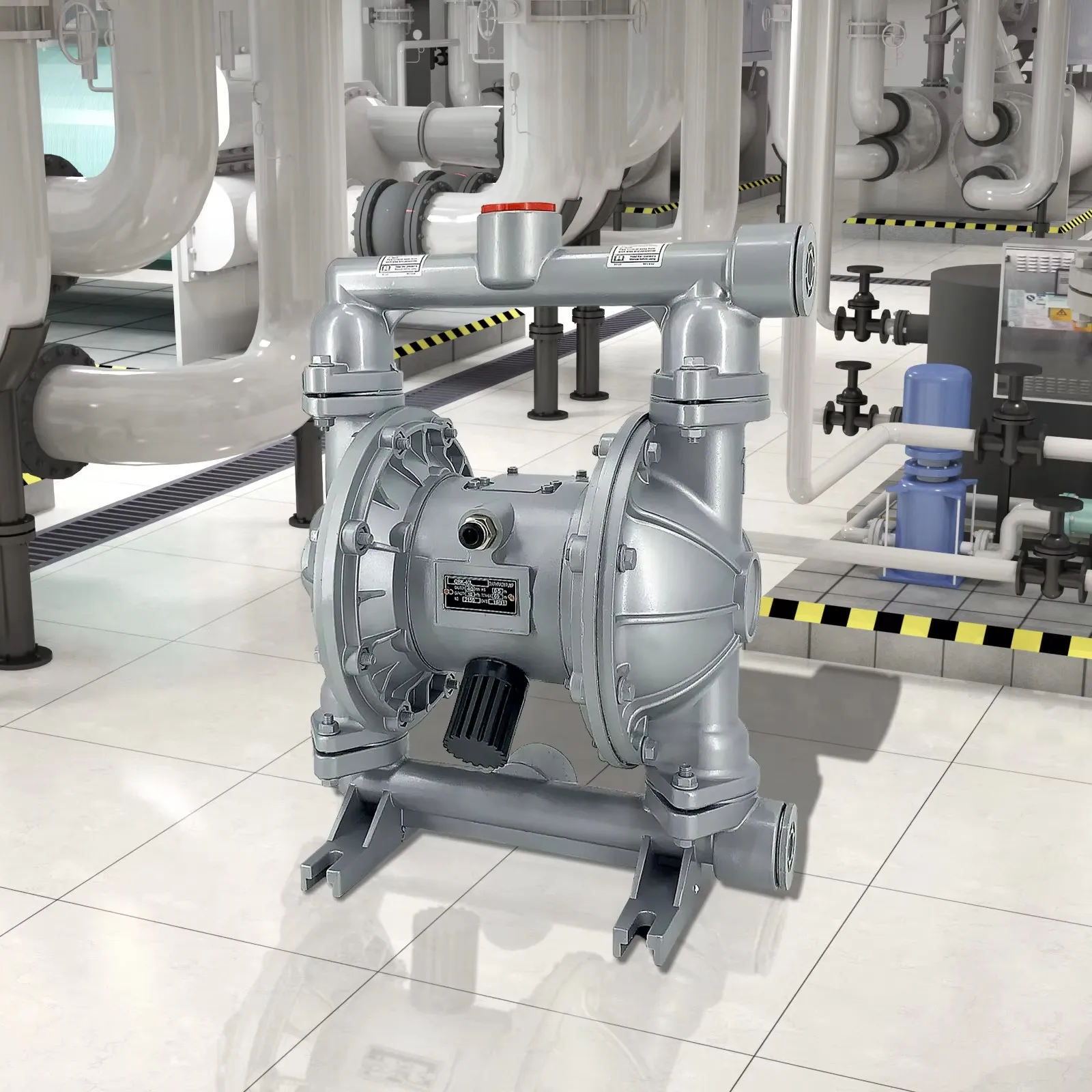 Air-Operated Double Diaphragm Pump Petroleum Diaphragm Transfer Low Viscosity Pneumatic Pump Fluids 1-1/2" Inlet&Outlet 44GPM